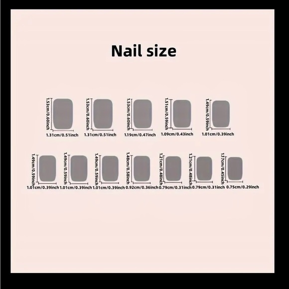 NWOT~ Full Cover Press on Nails, Set of 24 Count. Nail Glue Included - Picture 6 of 11